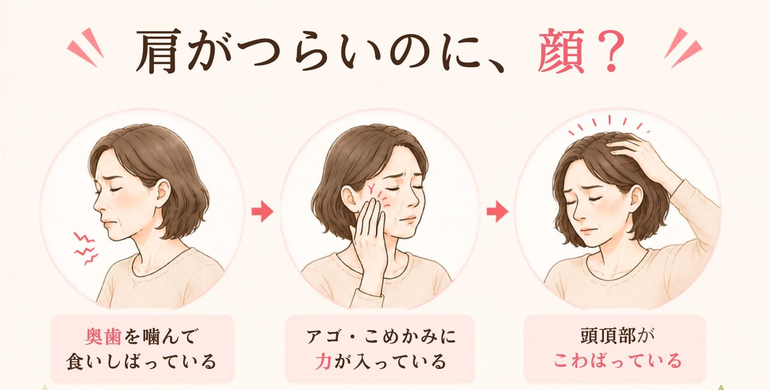 奥歯を噛み食いしばっている女性